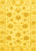 Machine Washable Oriental Yellow Traditional Rug, wshabs3917yw