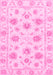 Machine Washable Oriental Pink Traditional Rug, wshabs3917pnk