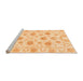 Sideview of Machine Washable Oriental Orange Traditional Area Rugs, wshabs3917org