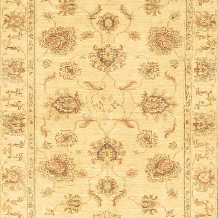 Abstract Chrome Gold Yellow Oriental Rug, abs3917