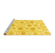 Sideview of Machine Washable Oriental Yellow Traditional Rug, wshabs3917yw