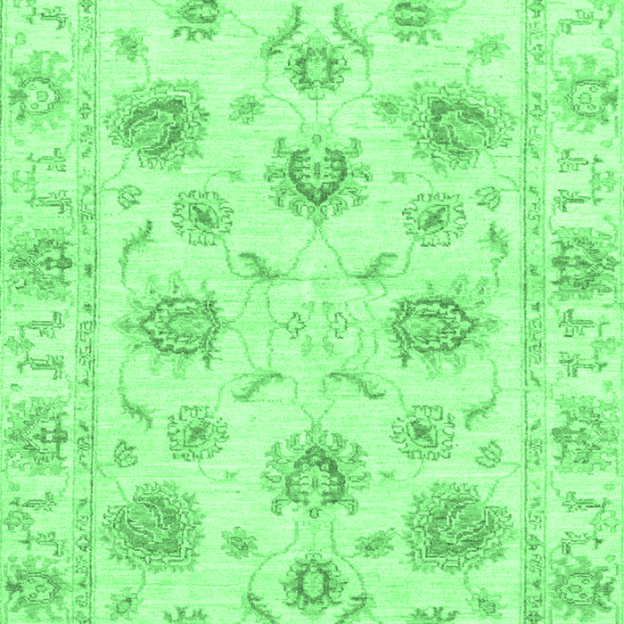 Machine Washable Oriental Emerald Green Traditional Area Rugs, wshabs3917emgrn