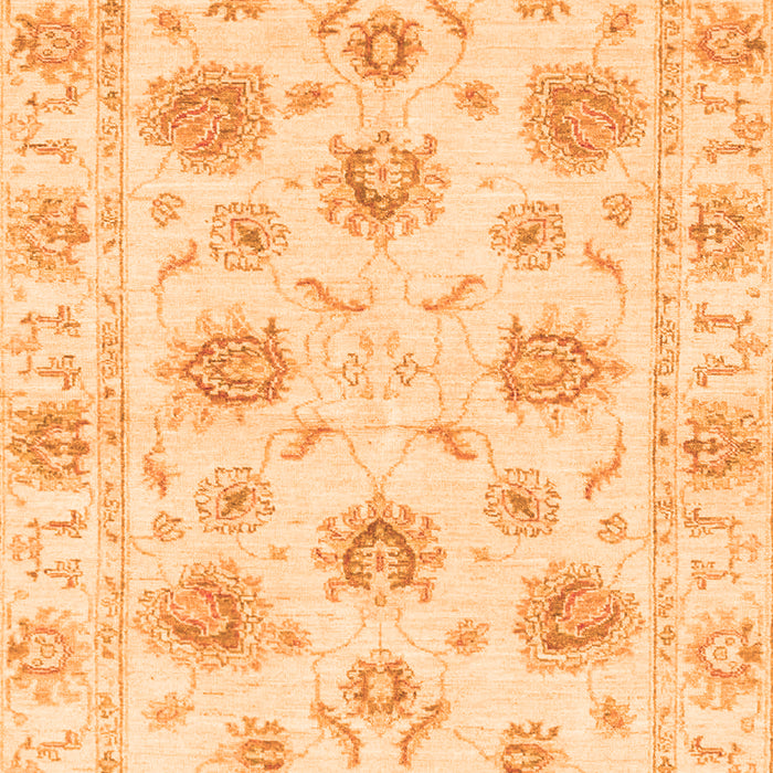 Machine Washable Oriental Orange Traditional Area Rugs, wshabs3917org