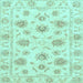 Square Oriental Light Blue Traditional Rug, abs3917lblu