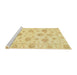 Sideview of Machine Washable Abstract Mustard Yellow Rug, wshabs3918