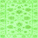 Square Oriental Green Traditional Rug, abs3918grn