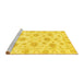 Sideview of Machine Washable Oriental Yellow Traditional Rug, wshabs3918yw