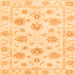 Square Machine Washable Oriental Orange Traditional Area Rugs, wshabs3918org