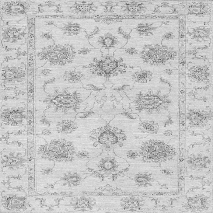 Square Oriental Gray Traditional Rug, abs3918gry