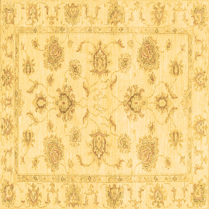 Square Oriental Brown Traditional Rug, abs3918brn