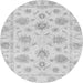 Round Oriental Gray Traditional Rug, abs3918gry