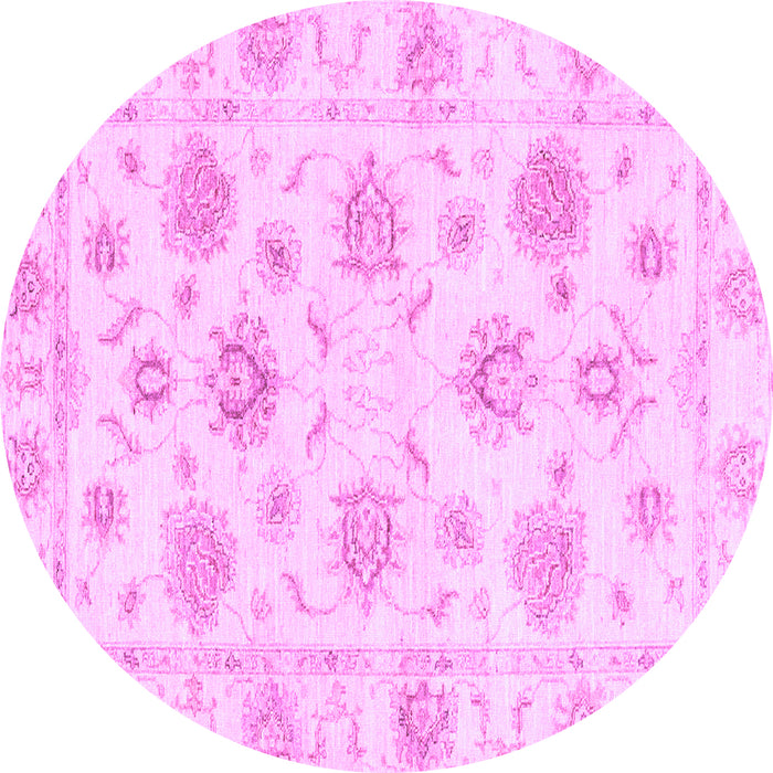 Round Oriental Purple Traditional Rug, abs3918pur