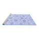 Sideview of Machine Washable Oriental Blue Traditional Rug, wshabs3918blu