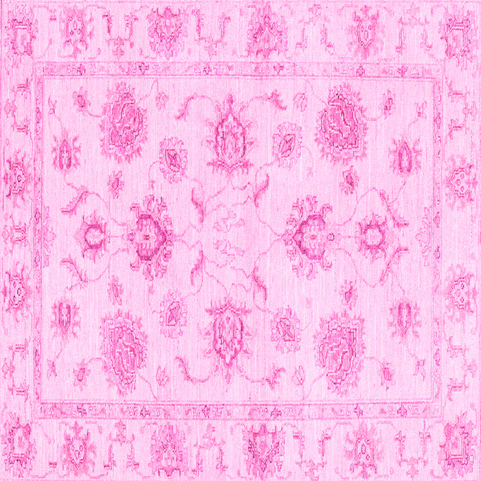 Square Oriental Pink Traditional Rug, abs3918pnk