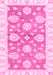 Machine Washable Oriental Pink Traditional Rug, wshabs3919pnk