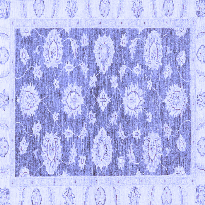 Square Oriental Blue Traditional Rug, abs3919blu
