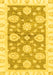 Machine Washable Oriental Yellow Traditional Rug, wshabs3919yw