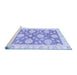 Sideview of Machine Washable Oriental Blue Traditional Rug, wshabs3919blu