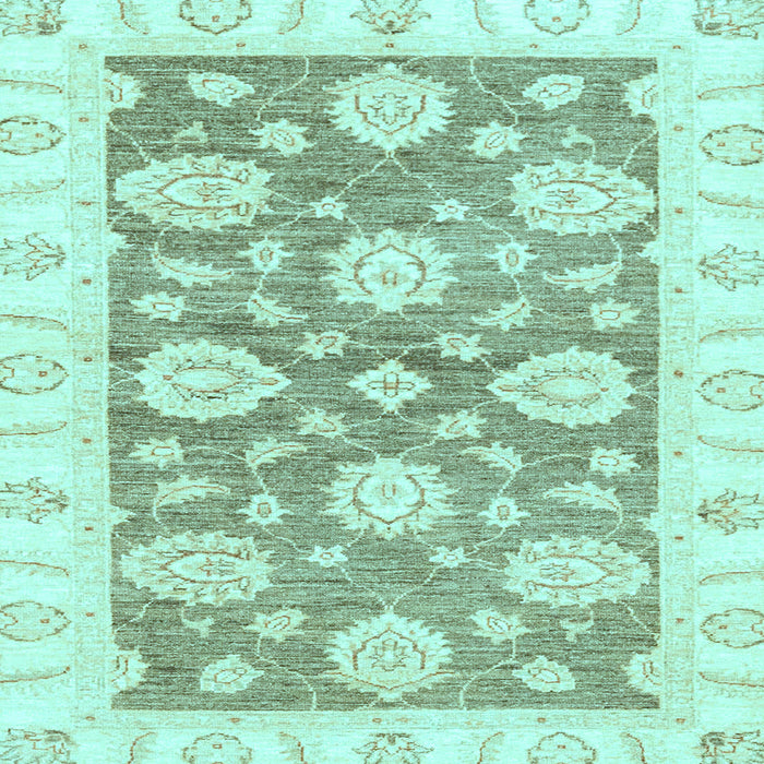 Square Oriental Light Blue Traditional Rug, abs3919lblu