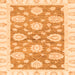 Square Machine Washable Oriental Orange Traditional Area Rugs, wshabs3919org