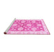 Sideview of Machine Washable Oriental Pink Traditional Rug, wshabs3919pnk