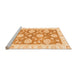 Sideview of Machine Washable Oriental Orange Traditional Area Rugs, wshabs3919org