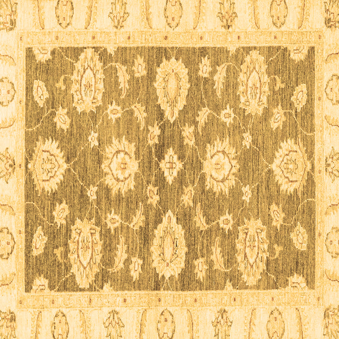 Square Oriental Brown Traditional Rug, abs3919brn