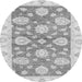 Round Oriental Gray Traditional Rug, abs3919gry