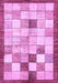 Checkered Purple Modern Rug, abs391pur