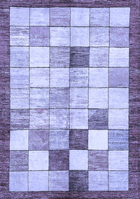 Checkered Blue Modern Rug, abs391blu