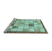 Sideview of Machine Washable Checkered Light Blue Modern Rug, wshabs391lblu