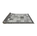 Sideview of Checkered Gray Modern Rug, abs391gry