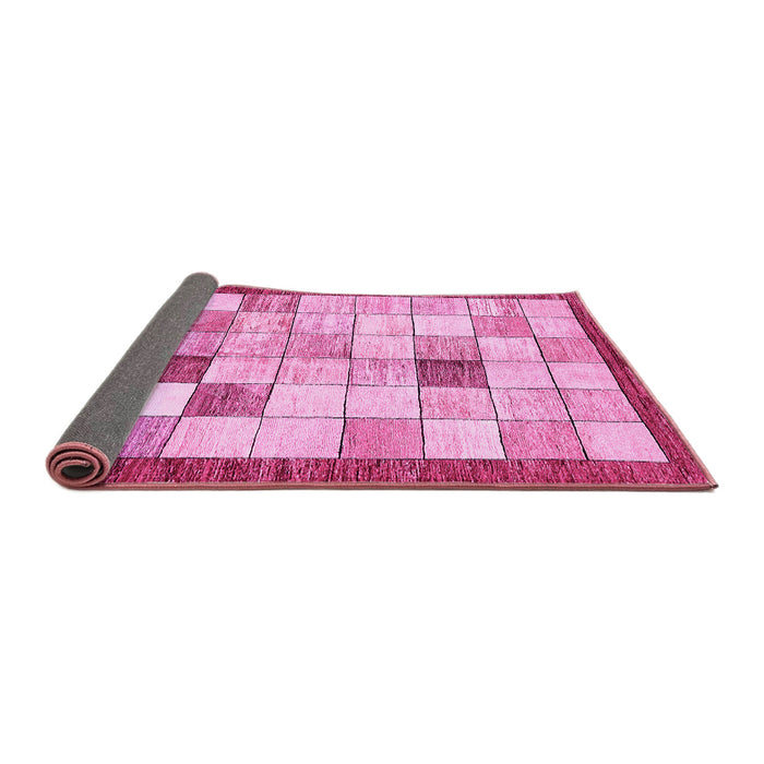 Sideview of Checkered Pink Modern Rug, abs391pnk