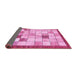 Sideview of Checkered Pink Modern Rug, abs391pnk