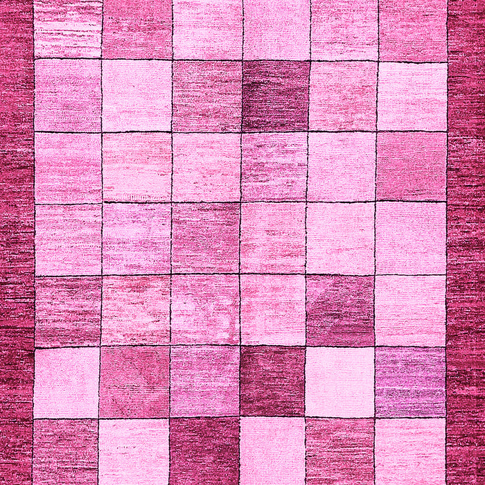 Machine Washable Checkered Pink Modern Rug, wshabs391pnk