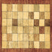 Square Machine Washable Checkered Brown Modern Rug, wshabs391brn