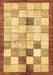 Machine Washable Checkered Brown Modern Rug, wshabs391brn