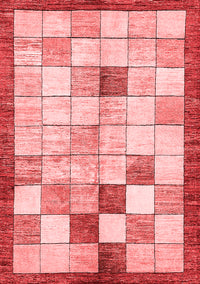 Checkered Red Modern Rug, abs391red