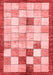 Checkered Red Modern Area Rugs