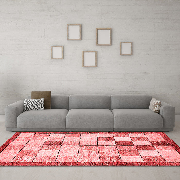 Modern Red Washable Rugs