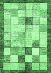 Checkered Emerald Green Modern Rug, abs391emgrn