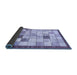 Sideview of Checkered Blue Modern Rug, abs391blu