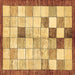 Square Checkered Brown Modern Rug, abs391brn