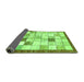 Sideview of Checkered Green Modern Rug, abs391grn