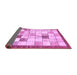 Sideview of Checkered Purple Modern Rug, abs391pur