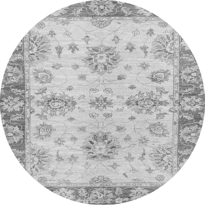 Round Oriental Gray Traditional Rug, abs3920gry