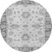 Round Oriental Gray Traditional Rug, abs3920gry