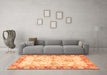 Machine Washable Oriental Orange Traditional Area Rugs in a Living Room, wshabs3920org