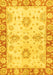 Machine Washable Oriental Yellow Traditional Rug, wshabs3920yw