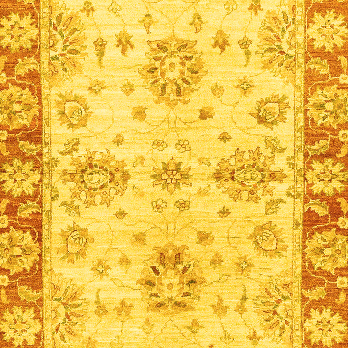 Machine Washable Oriental Yellow Traditional Rug, wshabs3920yw